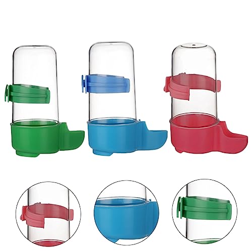 POPETPOP 3 Stück Roter Vogel Wasserspender Für Käfig Papageien Vogelfutterspender Kunststoffspieß POPETPOP 3 Stück Roter Vogel Wasserspender Für Käfig Papageien Vogelfutterspender Kunststoffspieß von POPETPOP