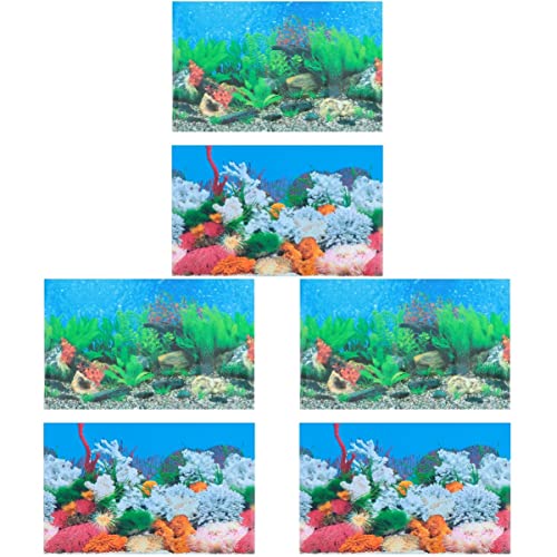 POPETPOP 3 Stück Unterwasser-Zweiseiten-Ornament-Aufkleber Statischer Wandhintergrund Korallenhintergrund Papier Poster Tapete Selbstklebend Dekor Aquarium Dekorativ Doppelseitig Marine von POPETPOP