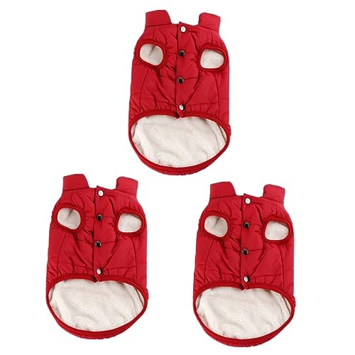 POPETPOP 3-teilige Hundejacke Aus Dickem Stoff Warmer Mantel Für Hunde Welpenkleidung Hundebekleidungszubehör Bequemer Mit Baumwolle Gefütterter Mantel POPETPOP 3-teilige Hundejacke Aus Dickem Stoff Warmer Mantel Für Hunde Welpenkleidung Hundebekleidungszubehör Bequemer Mit Baumwolle Gefütterter Mantel von POPETPOP