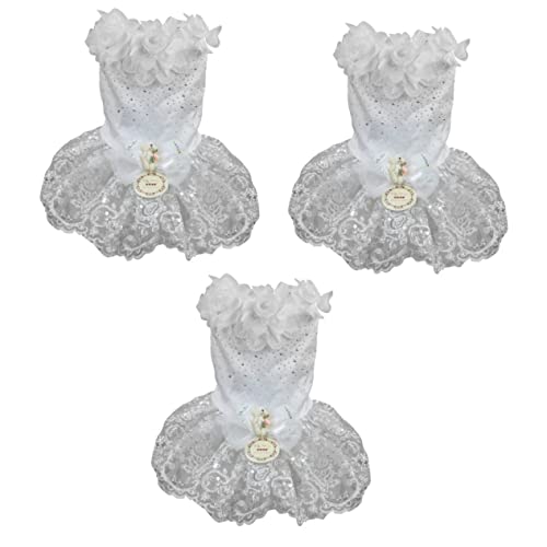 POPETPOP 3 Stücke Komfortable Hund Kleid Modische Welpen Outfit Hund Kleidung Outdoor Aktivität Größe von POPETPOP