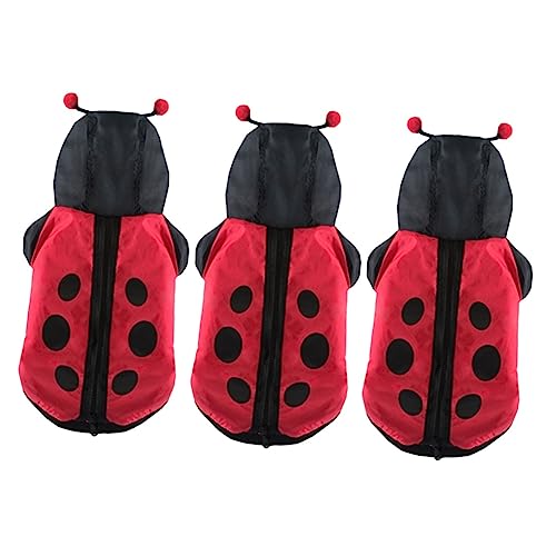POPETPOP 3 STK Kleidung Für Haustiere Kätzchen-Halloween-kostü Katze-Cosplay-Kleidung Hundemarienkäfer Hoodies Marienkäfer Hundekostü Festival-hundedekoration Mit Kapuze Shirt Polyester POPETPOP 3 STK Kleidung Für Haustiere Kätzchen-Halloween-kostü Katze-Cosplay-Kleidung Hundemarienkäfer Hoodies Marienkäfer Hundekostü Festival-hundedekoration Mit Kapuze Shirt Polyester von POPETPOP