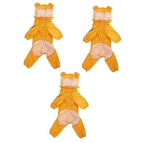 POPETPOP 3-teilige Super-Regenjacke Für Haustiere Stilvoller Regenmantel Mit Kapuze Für Regnerische Und Verschneite Tage von POPETPOP