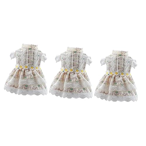 POPETPOP 3-teiliges Elegantes Welpenkleid Stilvolle Hundekleidung Blumenmuster Für Oder Mittelgroße Hunde POPETPOP 3-teiliges Elegantes Welpenkleid Stilvolle Hundekleidung Blumenmuster Für Oder Mittelgroße Hunde von POPETPOP