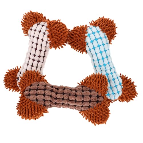 POPETPOP 3stücke Interaktive Plüschspielzeuge Mit Quietschfunktion Kauspielzeug Für Hunde Braun Blau Und Beige Für Beschäftigung Und Zahnpflege POPETPOP 3stücke Interaktive Plüschspielzeuge Mit Quietschfunktion Kauspielzeug Für Hunde Braun Blau Und Beige Für Beschäftigung Und Zahnpflege von POPETPOP