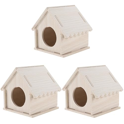 POPETPOP 3 Stücke Meerschweinchen Spielzeug Holz Hideout Stehen Für Hamster Chinchilla Käfig Spielzeug Haustier Hütte POPETPOP 3 Stücke Meerschweinchen Spielzeug Holz Hideout Stehen Für Hamster Chinchilla Käfig Spielzeug Haustier Hütte von POPETPOP