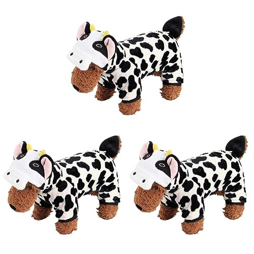 POPETPOP 3 Stücke Entzückende Hund Kuh Kostüm Welpen Warme Jacke Bequeme Overalls Hund Hoodie Samt Winddicht POPETPOP 3 Stücke Entzückende Hund Kuh Kostüm Welpen Warme Jacke Bequeme Overalls Hund Hoodie Samt Winddicht von POPETPOP