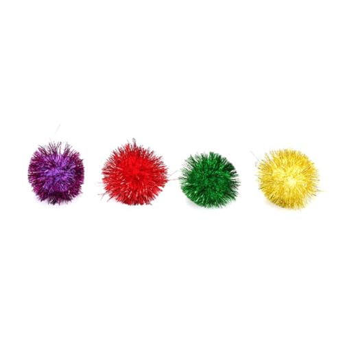 POPETPOP Bälle Spielzeug für Katzen 5cm Durchmesser Lametta Pom Bälle für Katzenbedarf POPETPOP Bälle Spielzeug für Katzen 5cm Durchmesser Lametta Pom Bälle für Katzenbedarf von POPETPOP