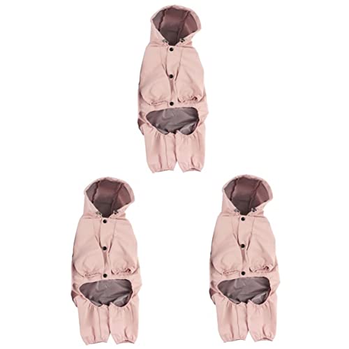 POPETPOP 3-teiliger Haustier-Regenmantel Für Hunde Welpen Reflektierender Regenmantel Supermodischer Hundemantel Bequemes Material von POPETPOP