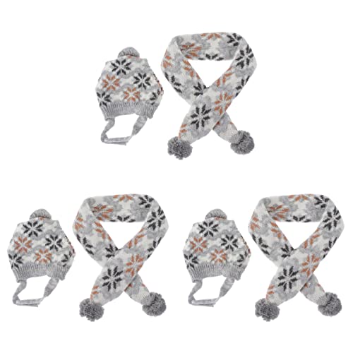 POPETPOP 3 Sets Chic Weihnachten Hund Hut Schal Haustier Weihnachten Kleidung Für Hunde Festival Zubehör von POPETPOP
