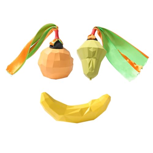 POPETPOP 3stücke Hundespielzeug Mit Quietscher Gummibälle Zahnpflege Interaktiv Und Langlebig Für Kau Und Futterspiele Für Kleine Große Hunde von POPETPOP