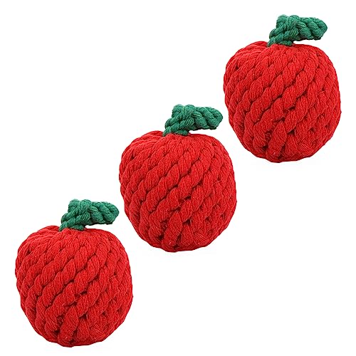 POPETPOP 3St Beiß für Hunde Unzerstörbares Hundespielzeug lustig für Welpen Kauer Ball Dog chew Toy hundekauspielzeuge Haustier Bälle für Hunde Baumwollseil rot POPETPOP 3St Beiß für Hunde Unzerstörbares Hundespielzeug lustig für Welpen Kauer Ball Dog chew Toy hundekauspielzeuge Haustier Bälle für Hunde Baumwollseil rot von POPETPOP