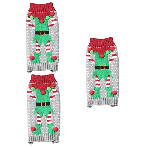 POPETPOP 3st Pullover Für Hunde Hunde-Pyjama Weihnachtsclown-hundepullover Katzenkleidung Hundepullover Für Mittelgroße Hunde Weihnachts-hundepullover Klein Partybedarf Golden Retriever von POPETPOP