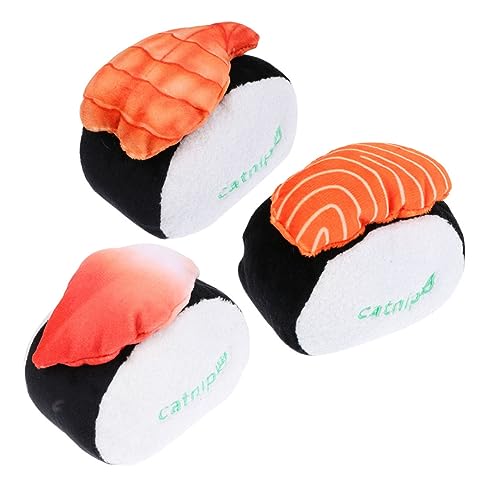POPETPOP 3St Katzen-Sushi- Kätzchen Katzenspielzeug Katzenminze Kauspielzeug interaktives katzenspielzeug Interactive cat Toy Katzenspielzeug mit Katzenminze Katze Plüschtier POPETPOP 3St Katzen-Sushi- Kätzchen Katzenspielzeug Katzenminze Kauspielzeug interaktives katzenspielzeug Interactive cat Toy Katzenspielzeug mit Katzenminze Katze Plüschtier von POPETPOP