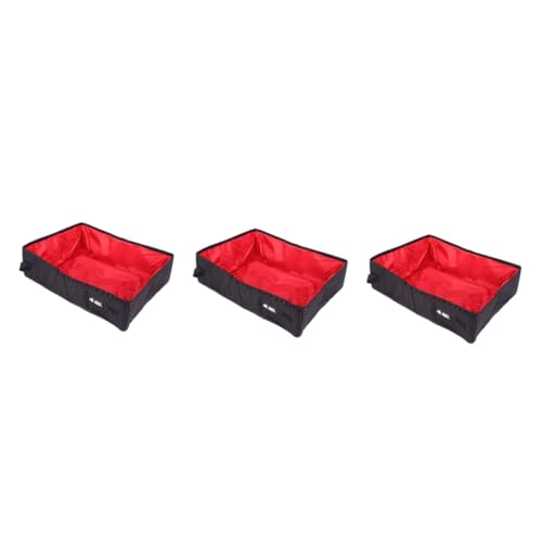 POPETPOP 3St Katzenfutternapf Katzenstreunapf katzenbedarf wurfbox für Katzen cat Bowl Selbstreinigende Katzentoilette Automatisches Katzenspielzeug Katzenstreu Toilette Katzenbecken rot von POPETPOP