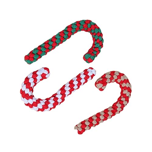 POPETPOP 3er-Pack Weihnachtskrücken-hundespielzeug Interaktives Kauspielzeug für Haustiere für Welpen Hundebeißspielzeug Zufällige Farbe POPETPOP 3er-Pack Weihnachtskrücken-hundespielzeug Interaktives Kauspielzeug für Haustiere für Welpen Hundebeißspielzeug Zufällige Farbe von POPETPOP