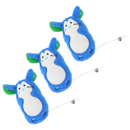 POPETPOP 3St ausgestopftes Katzenspielzeug Plüsch-Katzenspielzeug Interaktives Katzenspielzeug Interactive cat Toy Kitten Katzenspielzeug für Wohnungskatzen Plüschtiere Blue von POPETPOP