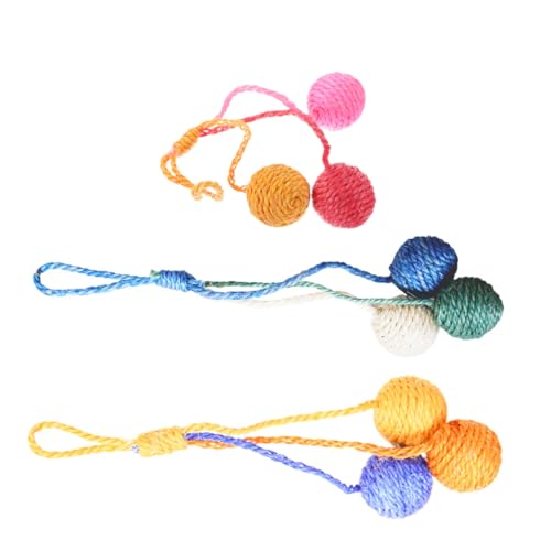 POPETPOP 3stücke Katzen Spielzeug Sisal Bälle Interaktive Katzenbälle Für Drinnen Woven Sphere Farben -orange Blau-grün-weiß Blau-orange-gelb Fördert Und Spaß Für Kätzchen POPETPOP 3stücke Katzen Spielzeug Sisal Bälle Interaktive Katzenbälle Für Drinnen Woven Sphere Farben -orange Blau-grün-weiß Blau-orange-gelb Fördert Und Spaß Für Kätzchen von POPETPOP