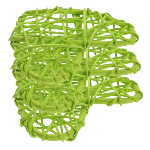 POPETPOP 3 Stück Rattan Papagei Spielzeug Buntes Pickspielzeug Für Vögel Gewebtes Kauspielzeug Herzform Vogelzubehör Für Sittiche Und Papageien von POPETPOP