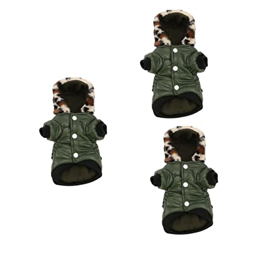 POPETPOP 3 Stücke Hund Warme Mantel Welpen Hoodie Outdoor Indoor Haustier Kleidung S Armee Grün Stilvolle Bequeme POPETPOP 3 Stücke Hund Warme Mantel Welpen Hoodie Outdoor Indoor Haustier Kleidung S Armee Grün Stilvolle Bequeme von POPETPOP