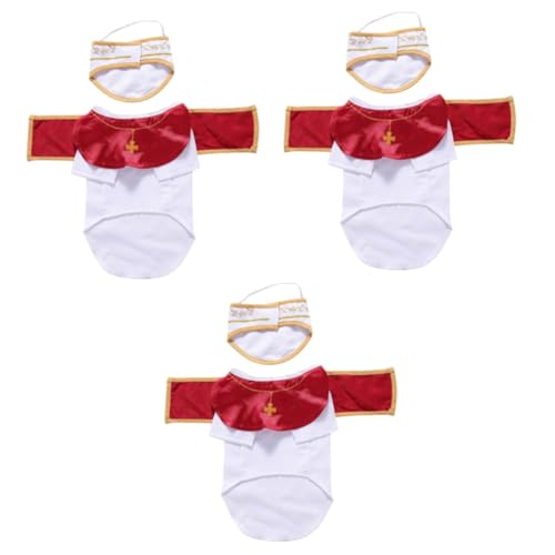 POPETPOP 3st Haustierkleidung Halloween Pate Katze Stirnbänder Junge Hundekleidung Für Große Hunde Französische Kleidung Jungen-Outfits Kleidung Für Haustiere Kopfbedeckung Weiß Elch von POPETPOP