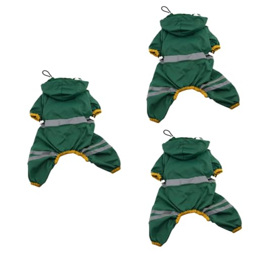 POPETPOP 3 Stücke Modische Hund Regenmantel Medium Welpen Regen Atmungsaktive Haustier Regen Jacke Grün POPETPOP 3 Stücke Modische Hund Regenmantel Medium Welpen Regen Atmungsaktive Haustier Regen Jacke Grün von POPETPOP