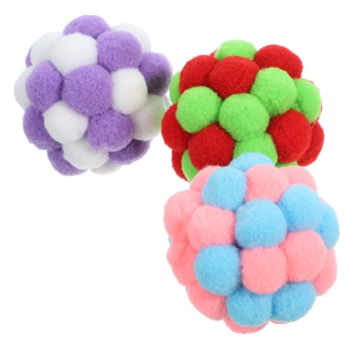 POPETPOP 3stücke Interaktives Katzenspielzeug Bunte Spielbälle Mit Glocken Für Katzen Weiche Plüschkugeln Neugier Wecken Für Stundenlangen Spielspaß Sorgen POPETPOP 3stücke Interaktives Katzenspielzeug Bunte Spielbälle Mit Glocken Für Katzen Weiche Plüschkugeln Neugier Wecken Für Stundenlangen Spielspaß Sorgen von POPETPOP