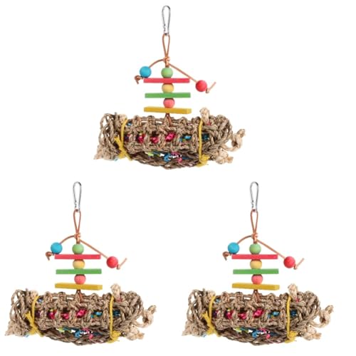 POPETPOP 3 Stück Vogel-kauspielzeug Mit Einzigartigem Mini- -Design Und Strohgeflecht Für Papageien Lustiges Und Spannendes Spielzeug Für Ziervögel POPETPOP 3 Stück Vogel-kauspielzeug Mit Einzigartigem Mini- -Design Und Strohgeflecht Für Papageien Lustiges Und Spannendes Spielzeug Für Ziervögel von POPETPOP