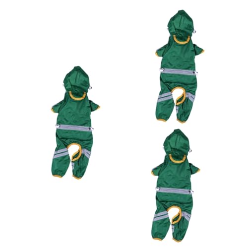 POPETPOP 3stücke Klein Hund Regenmantel Wasserdichter Regenhoodie Reflektierender Regenslicker Für Kleine Hunde Und Welpen Pomeranian s Dunkelgrün POPETPOP 3stücke Klein Hund Regenmantel Wasserdichter Regenhoodie Reflektierender Regenslicker Für Kleine Hunde Und Welpen Pomeranian s Dunkelgrün von POPETPOP