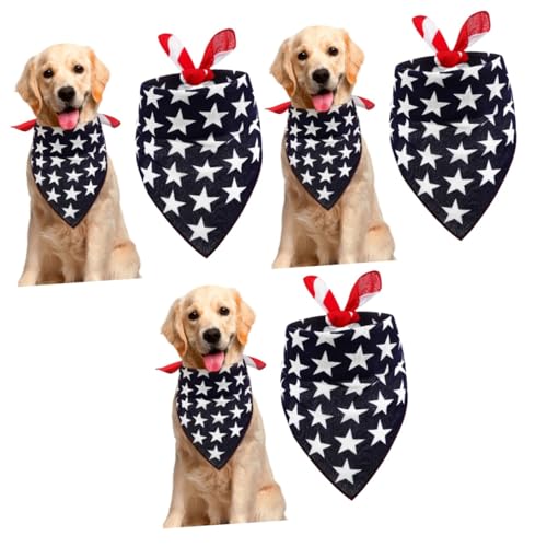 POPETPOP 3st Tag Der Unabhängigkeit Hundebandanas Zum Unabhängigkeitstag Amerikanische Flagge Patriotisches Bandana Hundehalstücher Mit Amerikanischer Flagge Hundehalsband Hündchen Haustier von POPETPOP