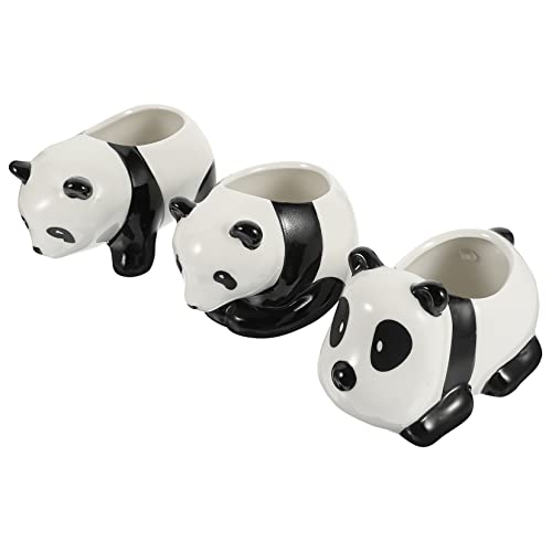 POPETPOP 3 Stücke Keramik Bonsai Töpfe Panda Design Dekorative Innen Für Pflanzen POPETPOP 3 Stücke Keramik Bonsai Töpfe Panda Design Dekorative Innen Für Pflanzen von POPETPOP