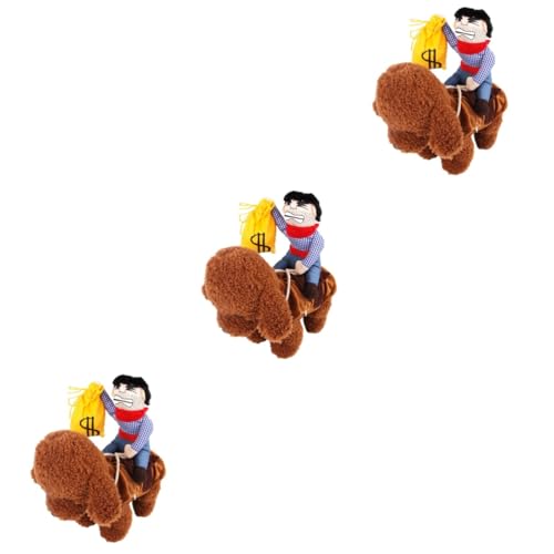 POPETPOP 3-teiliges Lustiges Hundereiterkostüm Mit Geldbeutel Haustier-Outfit Für Große Hunde Kleid Aus Warmem Stoff Haustierkleidung Lustiger Haustierbedarf Größe L von POPETPOP