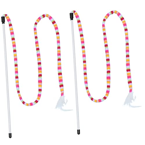 POPETPOP 4 STK Streifen Zauberstab Stange Stoff Kätzchen Spielzeug Sticks Spaßstab Zauberstäbe Stick Haustier Spielspielzeug Charmeur Katze Angeln Übungsgerät Regenbogenstreifen POPETPOP 4 STK Streifen Zauberstab Stange Stoff Kätzchen Spielzeug Sticks Spaßstab Zauberstäbe Stick Haustier Spielspielzeug Charmeur Katze Angeln Übungsgerät Regenbogenstreifen von POPETPOP