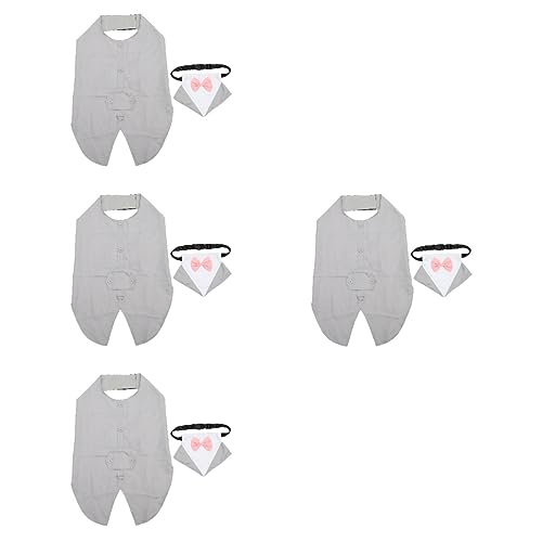 POPETPOP 4 Sets Verstellbares Bandana-Kragen Hochzeits-hundekostüm Stilvoller Haustieranzug Fliege Für Hunde POPETPOP 4 Sets Verstellbares Bandana-Kragen Hochzeits-hundekostüm Stilvoller Haustieranzug Fliege Für Hunde von POPETPOP