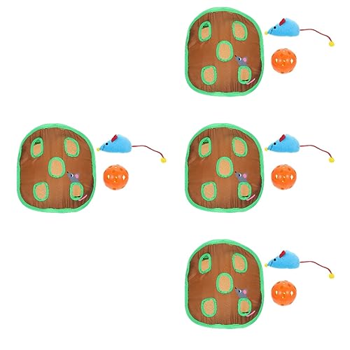 POPETPOP 4 Sets Katzenlaufspielzeug Bidoof-Plüschspielzeug Für Kätzchen Themberchaud Plüsch-Katzentür Innentürlöcher Katzenspielzeug Fang Die Katze Katzentunnel -Fangspielzeug von POPETPOP