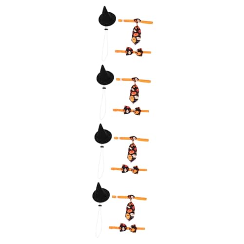 POPETPOP 4 Sets Orangefarbene Krawatten-Requisite Mit Schleifenornament Cosplay-Fliege Halsband Für Umhang Kostüme Kostüm Anzüge Hundefotografie Lustige Accessoires Festival von POPETPOP