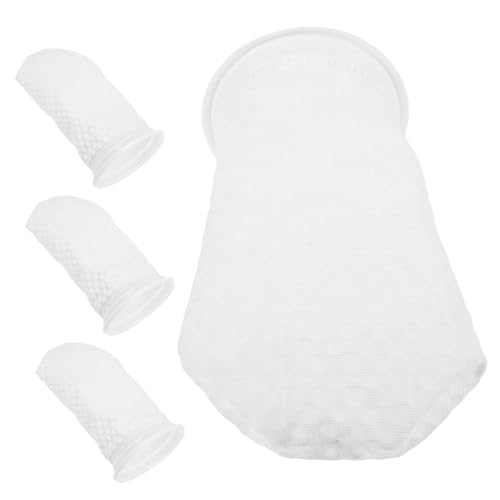 POPETPOP 4 Stück Aquarium Filter Socken 3D Waben Design Filtersocken für Meerwasseraquarien Leicht zu Reinigen Effektiver Schmutzfang für Fischtanks von POPETPOP
