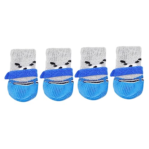 POPETPOP 4stücke Haustiersocken Für Hunde Und Katzen Baumwollsocken Mit Cartoon-Aufdruck rutschfeste Socken Schützt Vor Kälte Und Schmutz POPETPOP 4stücke Haustiersocken Für Hunde Und Katzen Baumwollsocken Mit Cartoon-Aufdruck rutschfeste Socken Schützt Vor Kälte Und Schmutz von POPETPOP