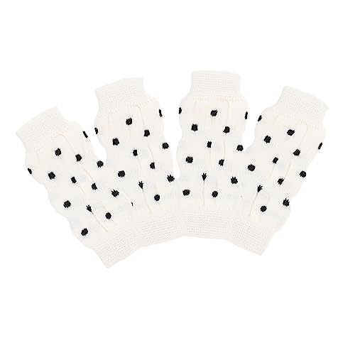POPETPOP 4er Set Anti Rutsch Hundesocken Stylische Hundestulpen Für Den Schutz Der Hundebeine Weiche Und Strapazierfähige Socken Für Drinnen Und Draußen Größe 9 Weiße Mit von POPETPOP
