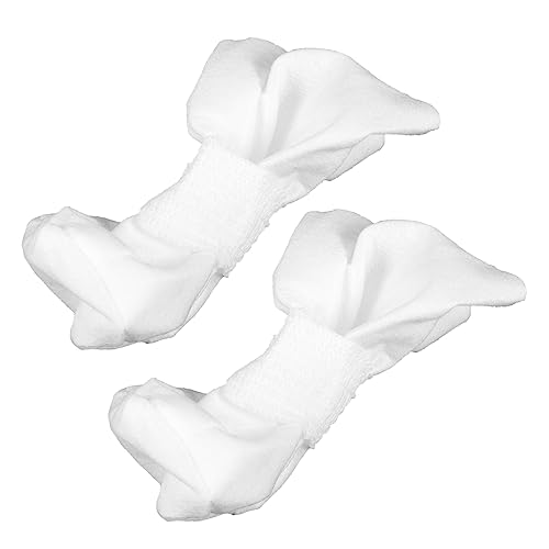 POPETPOP 4 Stück Fußabdeckung Für Haustiere Hundestiefel Aus Stoff Booties Für Hundepfoten Kleine Hundeschuhe Welpenstiefel Stiefel Für Kleine Hunde Schuhe Für Hunde Tierschuhe Weiß von POPETPOP