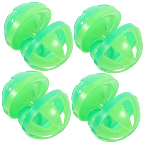 POPETPOP 4stücke Katzenspielzeug Ball Mit Doppel Glocke Plastik Katzenball Spielzeug Haustierbedarf Katzen-neckball Kreatives Katzenspielzeug Für Katzen von POPETPOP