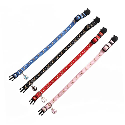 POPETPOP 4stücke Katzenhalsband Mit Mond Und Sternanhänger Verstellbar Für Kätzchen Und Katzen Gemischten Farben Für POPETPOP 4stücke Katzenhalsband Mit Mond Und Sternanhänger Verstellbar Für Kätzchen Und Katzen Gemischten Farben Für von POPETPOP