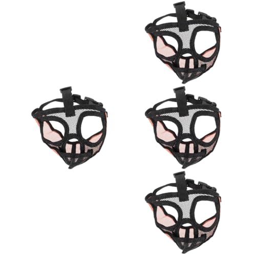 POPETPOP 4 Stück Hundemasken Welpe Schnauze Weicher Netzmaulkorb Anti-Bell-Masken Maschenbedeckte Schnauzen Maulkorb Mit Kurzer Schnauze Haustiermaske Für Hund Rinde Bulldogge PVC POPETPOP 4 Stück Hundemasken Welpe Schnauze Weicher Netzmaulkorb Anti-Bell-Masken Maschenbedeckte Schnauzen Maulkorb Mit Kurzer Schnauze Haustiermaske Für Hund Rinde Bulldogge PVC von POPETPOP