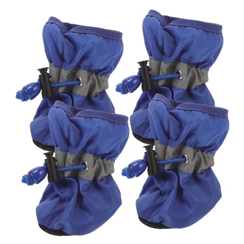 POPETPOP 4stücke wasserdichte Hundeschuhe Für Kleine Und Mittelgroße Hunde rutschfeste Und Schützende Hundestiefel Für Jahreszeiten XXXL Blau POPETPOP 4stücke wasserdichte Hundeschuhe Für Kleine Und Mittelgroße Hunde rutschfeste Und Schützende Hundestiefel Für Jahreszeiten XXXL Blau von POPETPOP