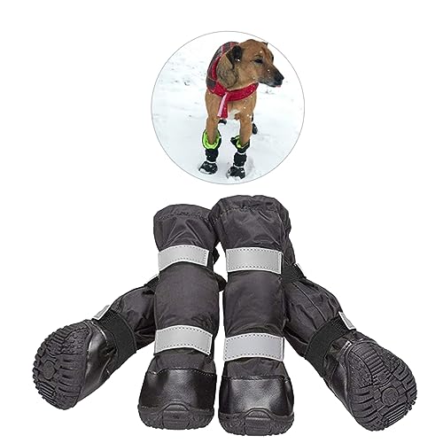 POPETPOP 4 Stück Haustierschuhe Hundeschuhe Schuhe Für Hunde Stiefel Wasserdicht von POPETPOP