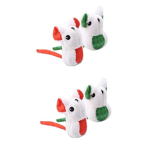 POPETPOP 4 Stück Katzen-Teaser Hund Zahnbürste Flauschige Kuscheltiere Pompones De Porristas Plüschmaus Spielzeug Katzenkratzer POPETPOP 4 Stück Katzen-Teaser Hund Zahnbürste Flauschige Kuscheltiere Pompones De Porristas Plüschmaus Spielzeug Katzenkratzer von POPETPOP