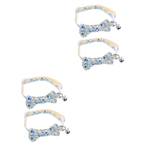 POPETPOP 4stücke Verstellbares Katzenhalsband Mit Niedlicher Fliege Und Glocke Cartoon-Stil Für Haustiere Für Partys Hochzeiten Und Tägliches Tragen POPETPOP 4stücke Verstellbares Katzenhalsband Mit Niedlicher Fliege Und Glocke Cartoon-Stil Für Haustiere Für Partys Hochzeiten Und Tägliches Tragen von POPETPOP