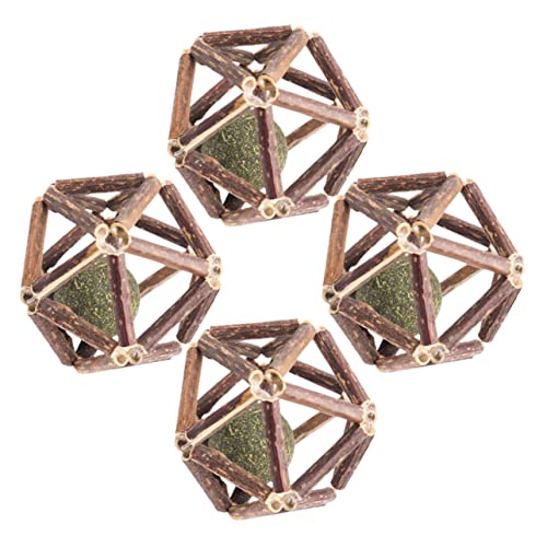 POPETPOP 4 Stück Katzenminze Ballspielzeug Für Katzen Backenzahnkugeln Für Katzen Katzenspielzeug Mit Katzenminze Katzenzahnreinigungsspielzeug Katze Spielt Ball Polygonum Holz POPETPOP 4 Stück Katzenminze Ballspielzeug Für Katzen Backenzahnkugeln Für Katzen Katzenspielzeug Mit Katzenminze Katzenzahnreinigungsspielzeug Katze Spielt Ball Polygonum Holz von POPETPOP
