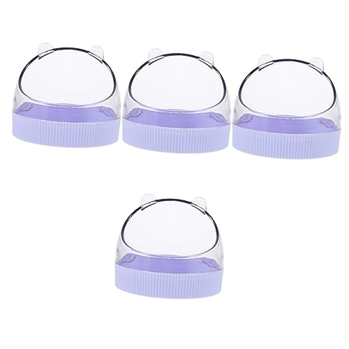 POPETPOP 4 Stück Futternapf Für Haustiere Meerschweinchen Futternapf Für Kleintiere Futter Für Hamster Eichhörnchen Chinchilla Sicherheits-acryl-napf Für Chinchillas Rattenzubehör von POPETPOP