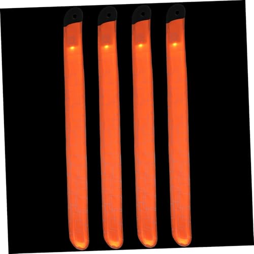 POPETPOP 4 Stück LED-Pferde-Knöchelriemen LED-Sportarmband Nachtblinklicht Reflektierender Gürtel zum Laufen leuchtende Armbänder reflektierende Bänder Mode Stoff Orange POPETPOP 4 Stück LED-Pferde-Knöchelriemen LED-Sportarmband Nachtblinklicht Reflektierender Gürtel zum Laufen leuchtende Armbänder reflektierende Bänder Mode Stoff Orange von POPETPOP
