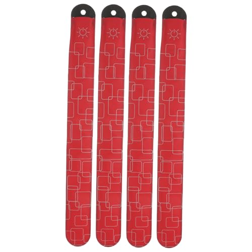 POPETPOP 4 Stück Led-Pferde-knöchelriemen Läufergürtel Reflektierende Armbänder Für Nachtwanderungen Led-armbandbeleuchtung Laufen Licht Sportkopfband Für Girl Rot Stoff von POPETPOP